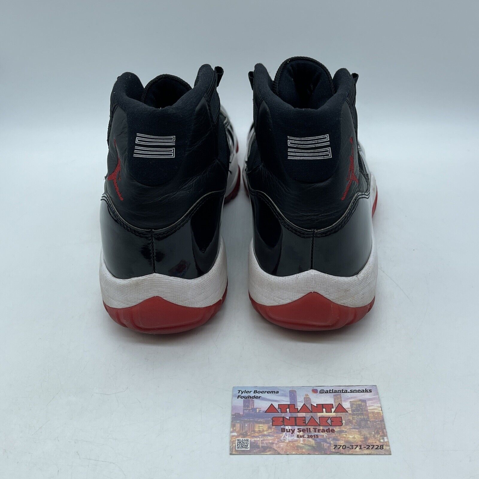 Size 11.5 - Jordan 11 Retro High Bred Red Black White Leather (378037-061)