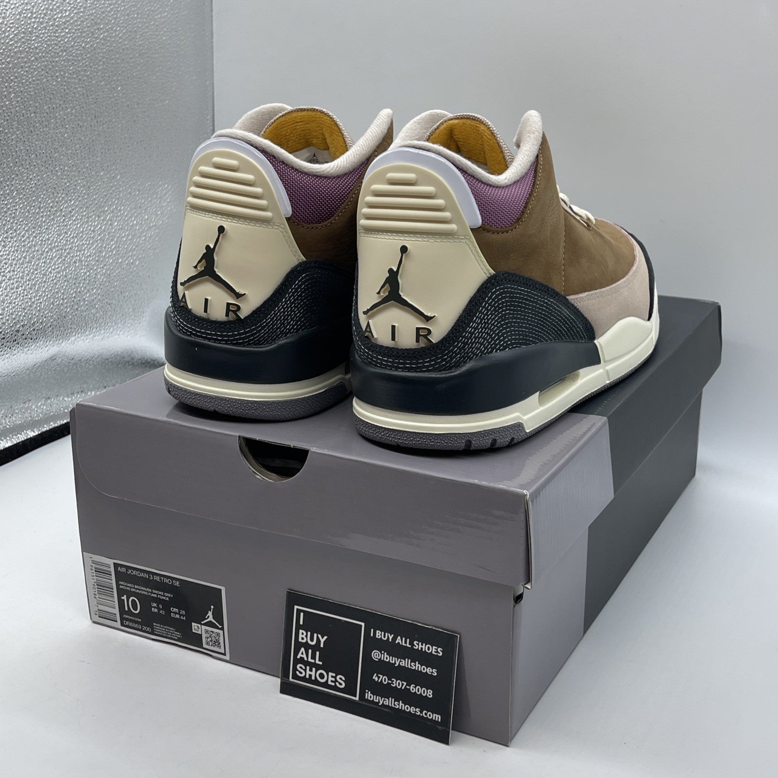 Size 10 - Air Jordan 3 Retro SE Winterized Brown Black Purple (DR8869-200)