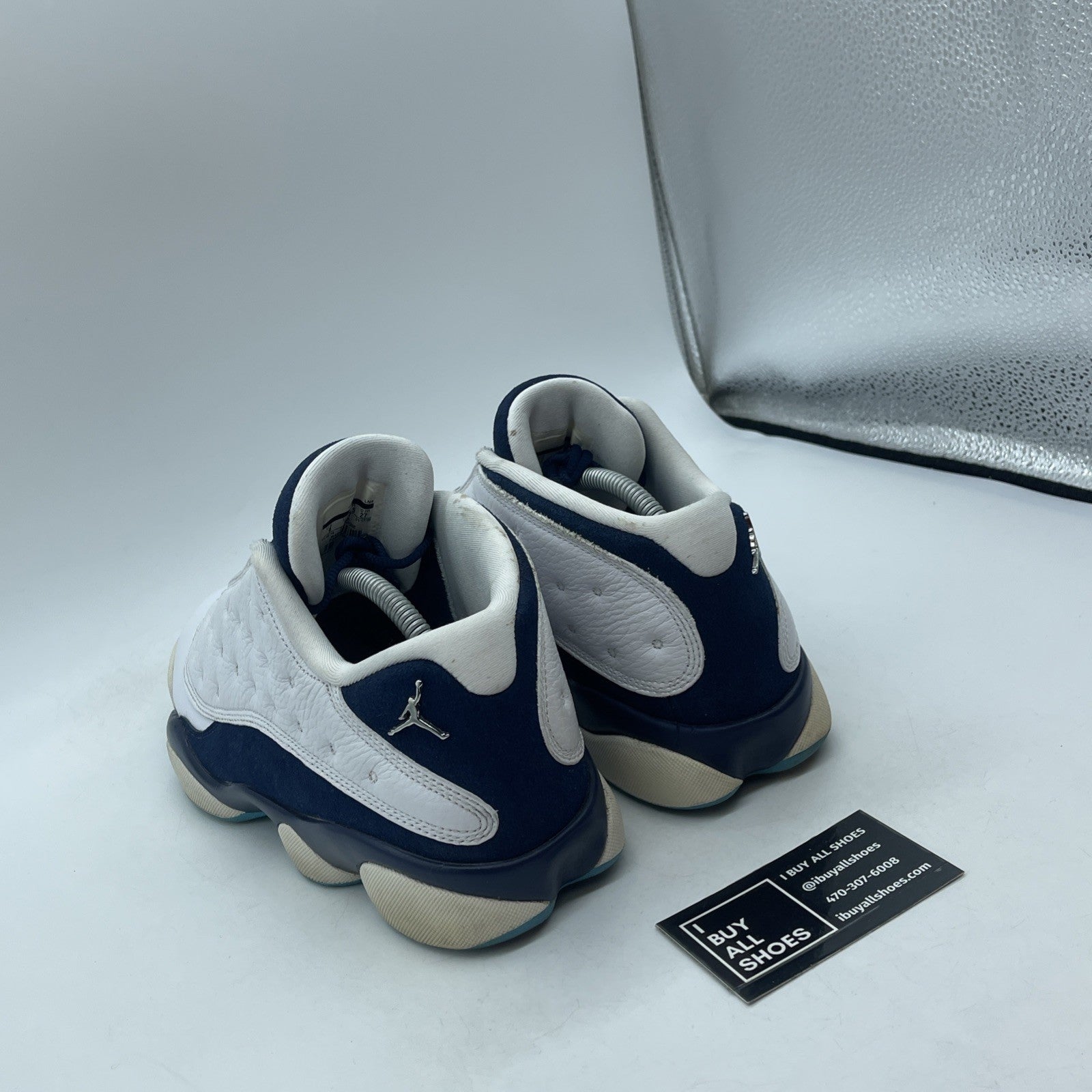 Size 9 - Air Jordan 13 Low Hornets Blue White Suede Leather (310810-107)