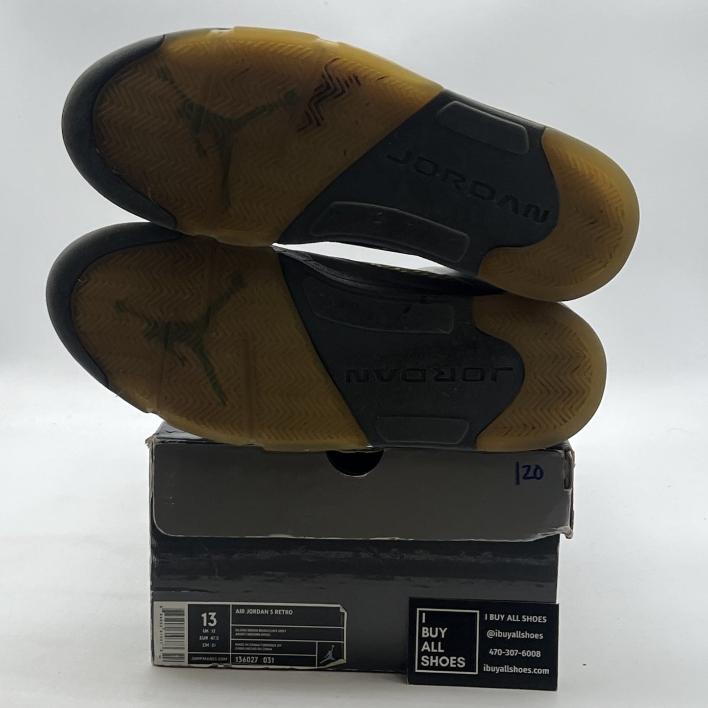Size 13 - Air Jordan 5 Retro 2006 Green Bean (136027-031)