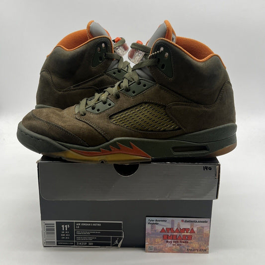 Size 11.5 - Air Jordan 5 Retro LS Olive (314259-381)