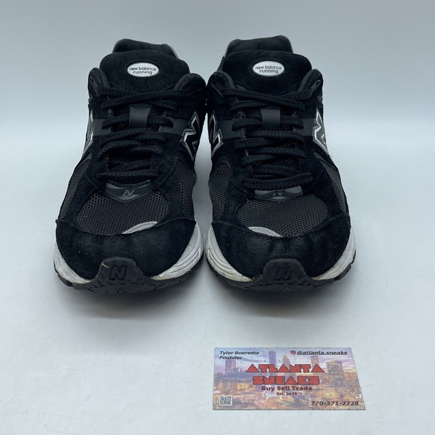 Size 11.5 - New Balance 2002R Black Grey White Leather Suede (M2002RJB)