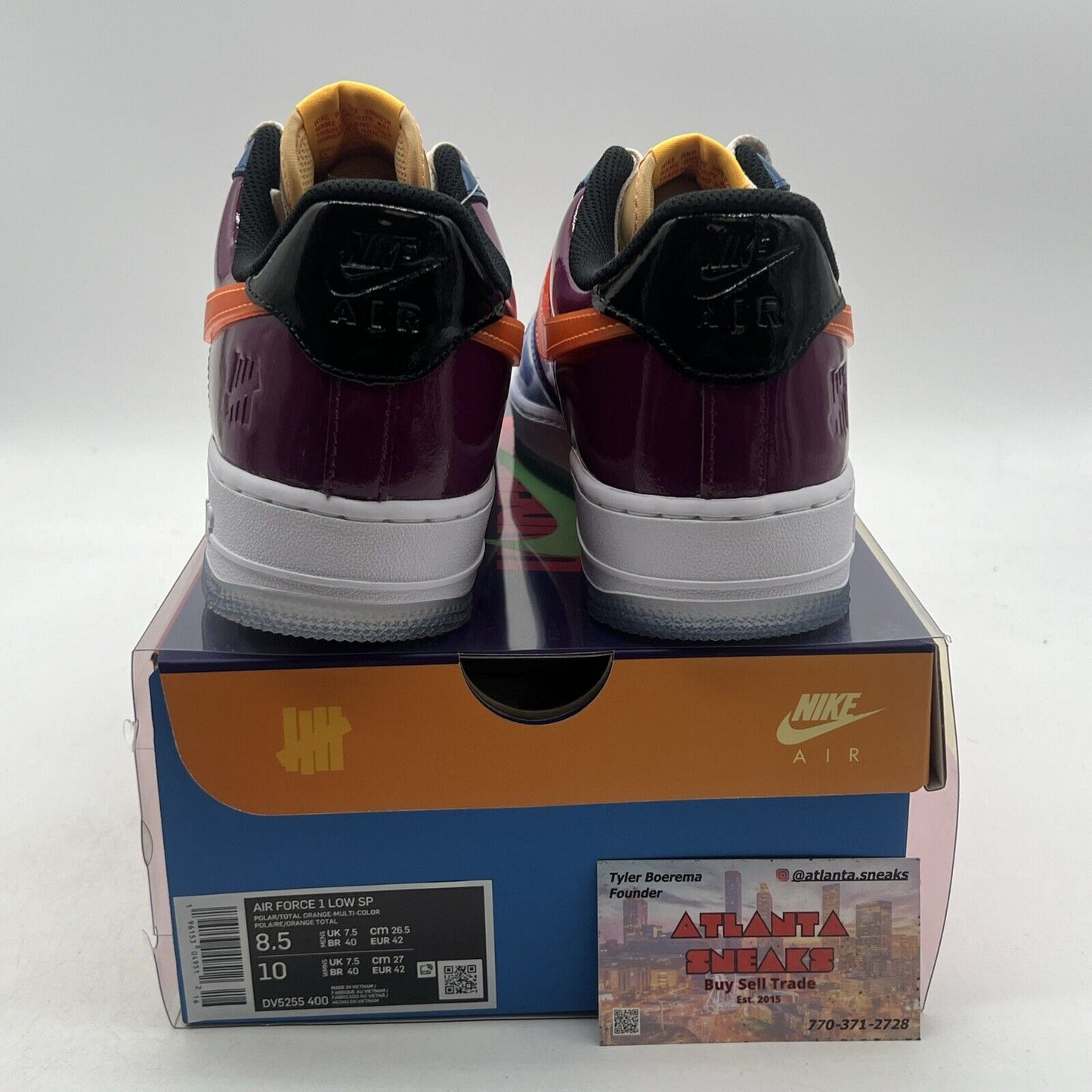 Size 8.5 - Nike Undefeated x Air Force 1 Low Total Orange (DV5255-400)