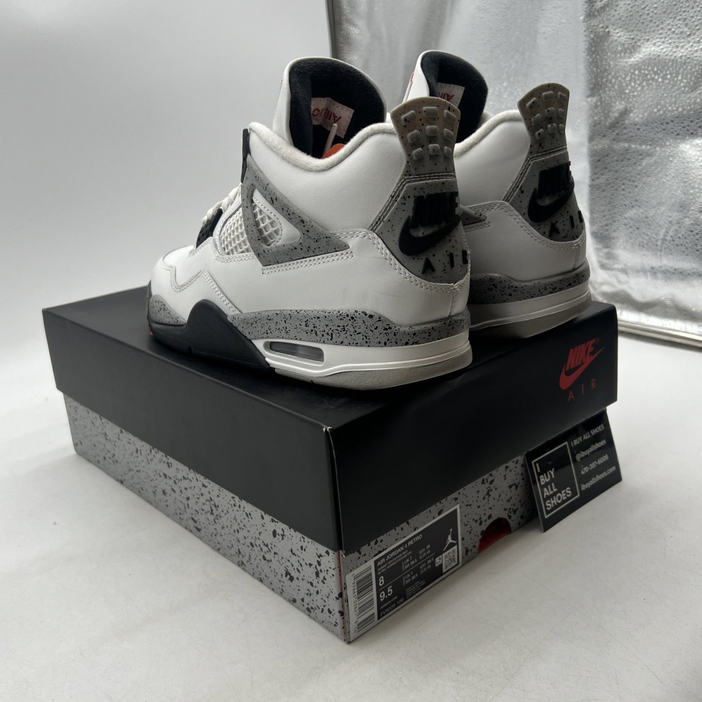 Size 8 - Air Jordan 4 Retro OG 2025 White Cement (FV5029-100)