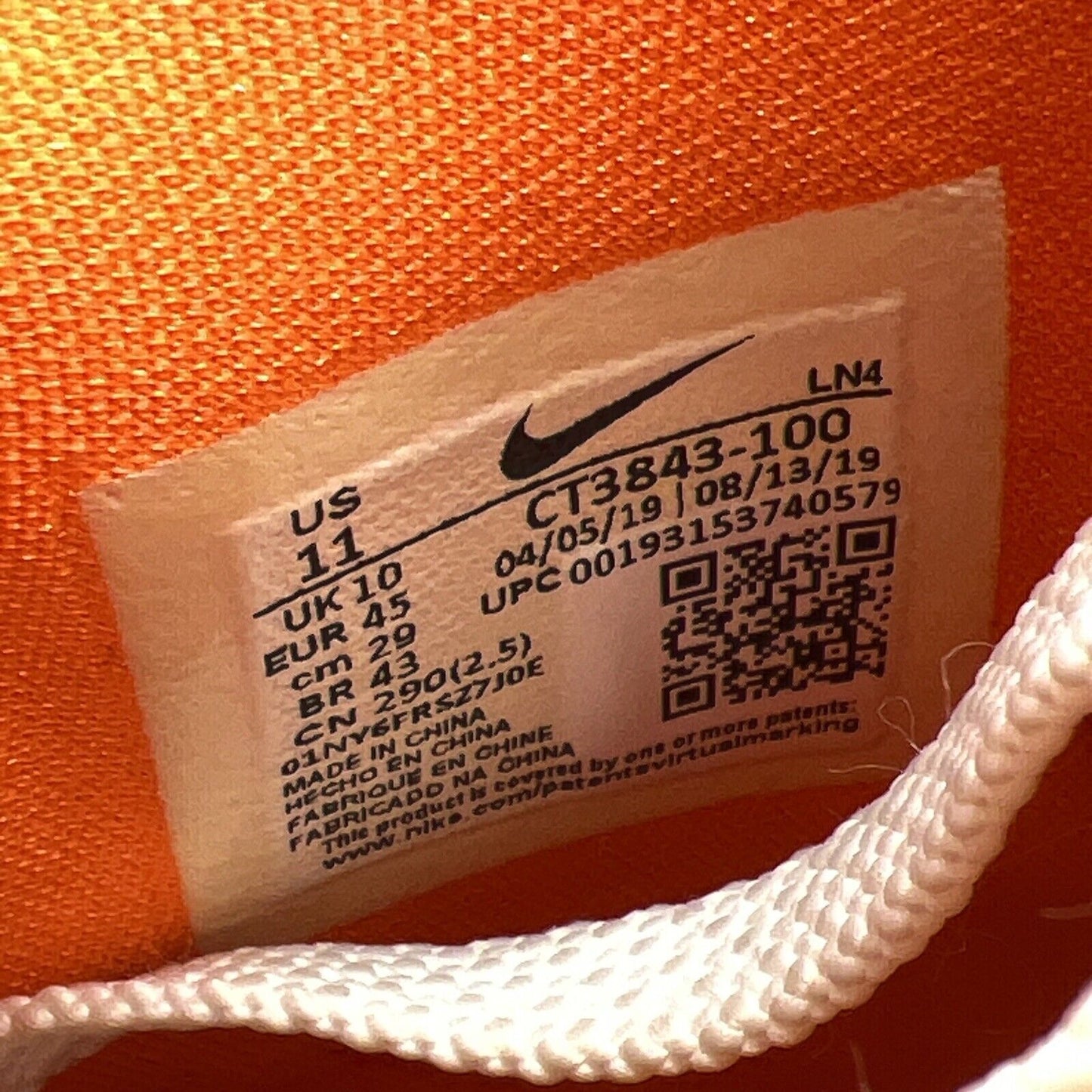 Size 11 - Nike LeBron 17 LMTD Future Air White Orange (CT4843-100)