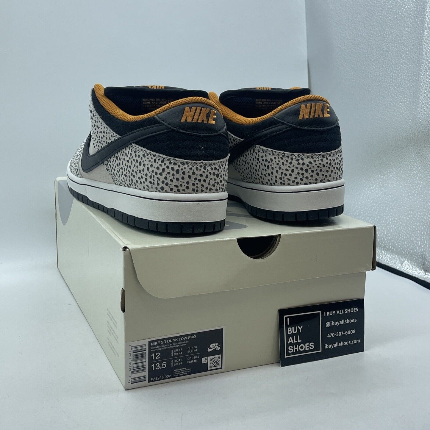 Size 12 - Nike Dunk Pro SB Low Electric Pack Black Suede Leather (FZ1233-002)