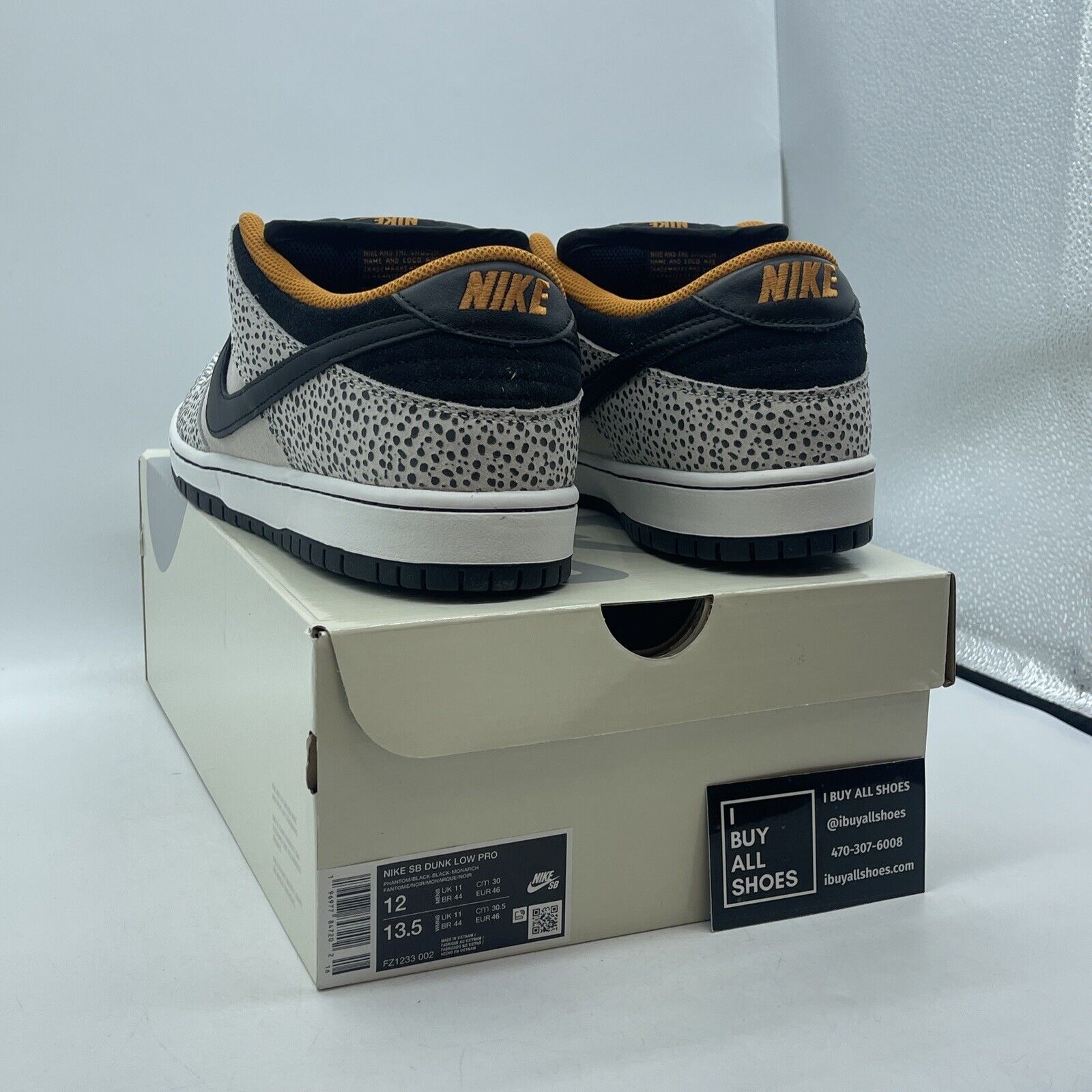 Size 12 - Nike Dunk Pro SB Low Electric Pack Black Suede Leather (FZ1233-002)