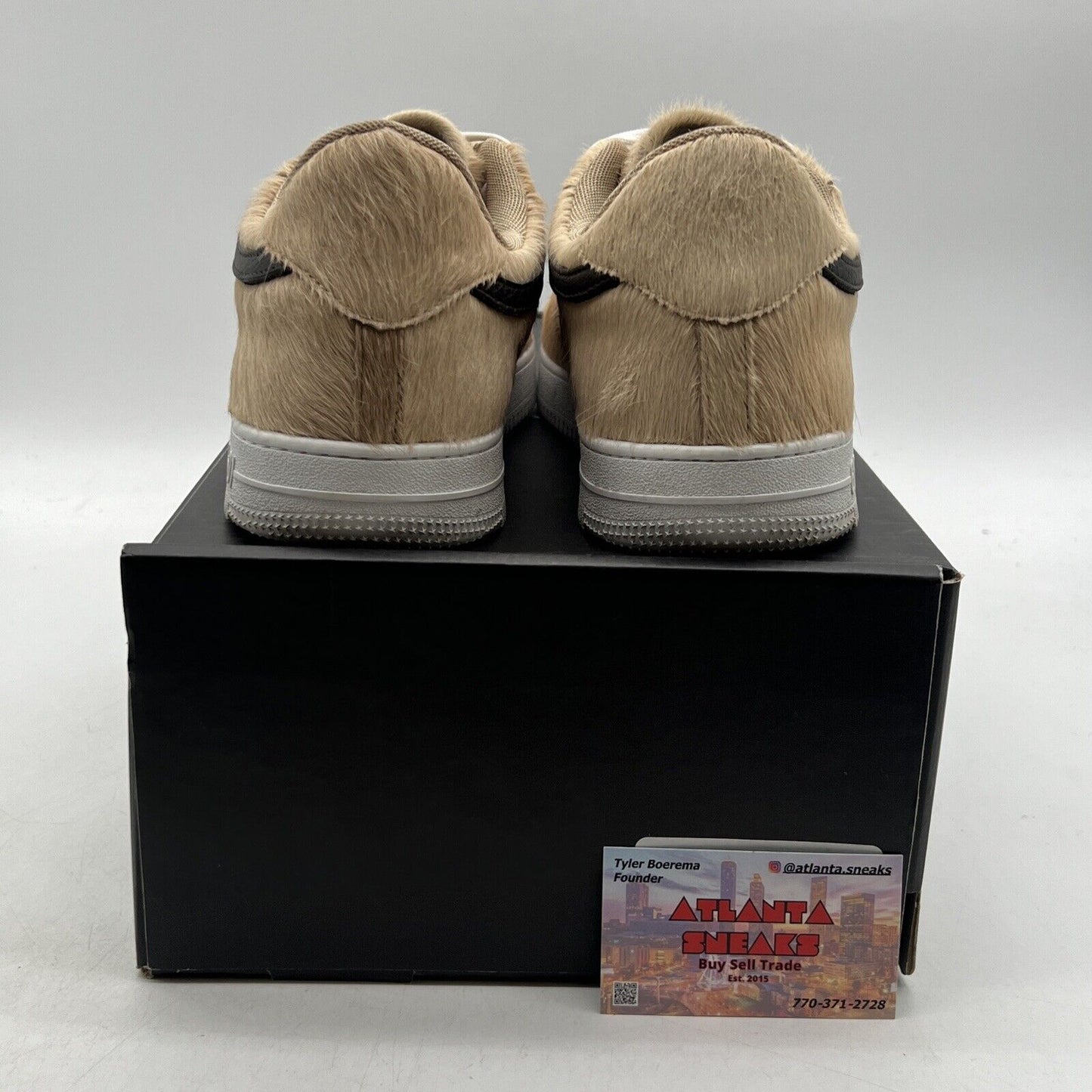 Size 11 - John Gieger Calf Hair Brown  White Air Force Style
