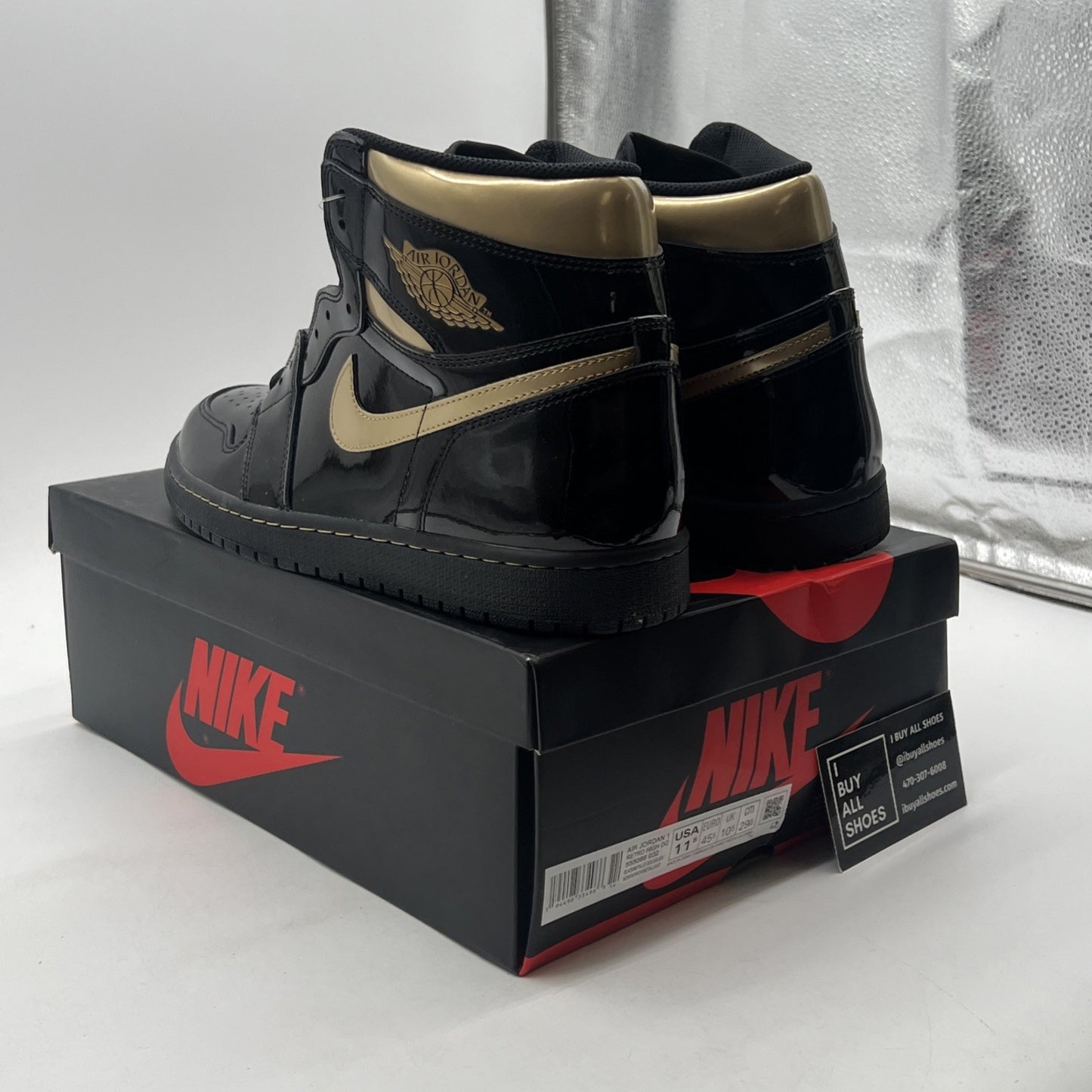 Size 11.5 - Air Jordan 1 Black 2020 (555088-032)