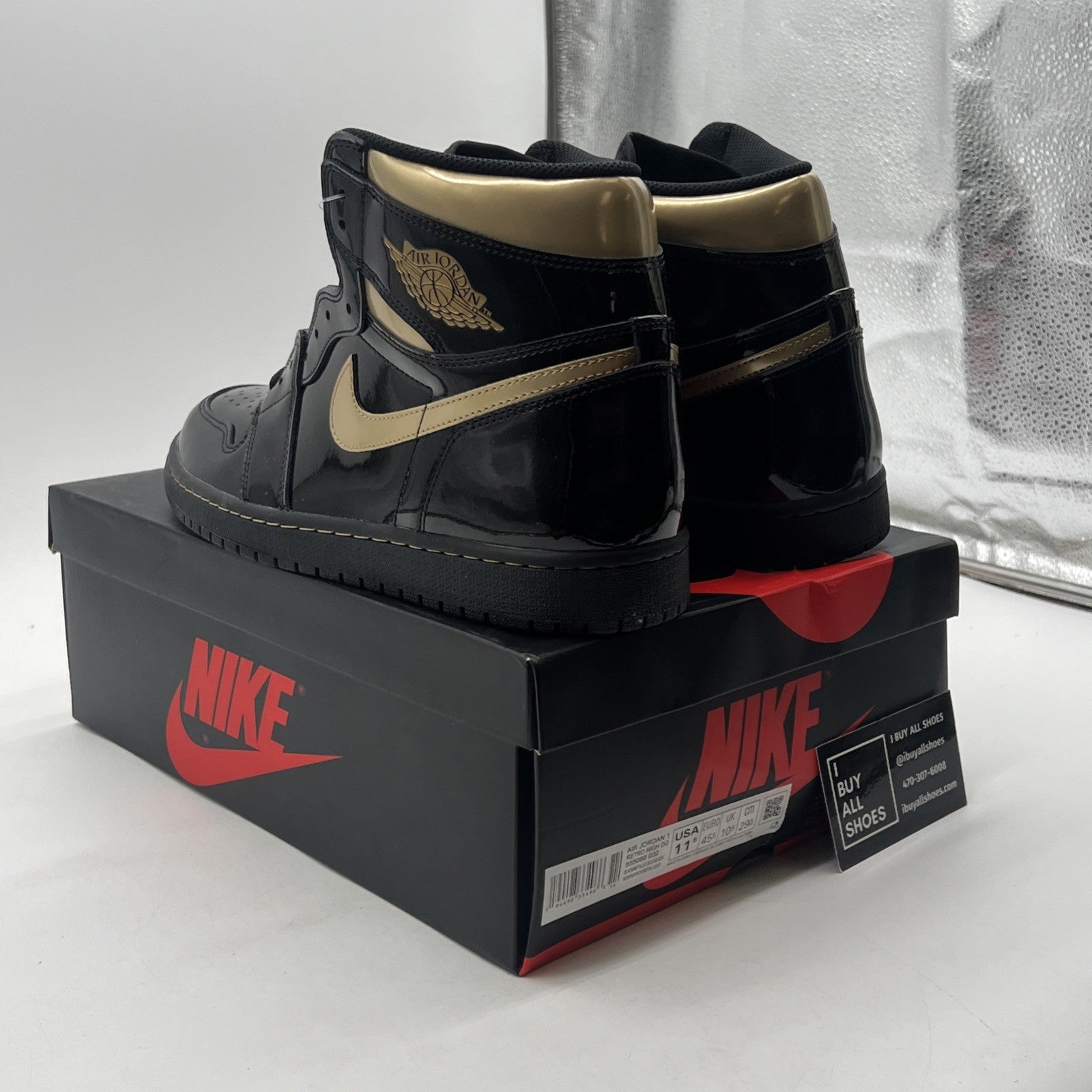 Size 11.5 - Air Jordan 1 Black 2020 (555088-032)
