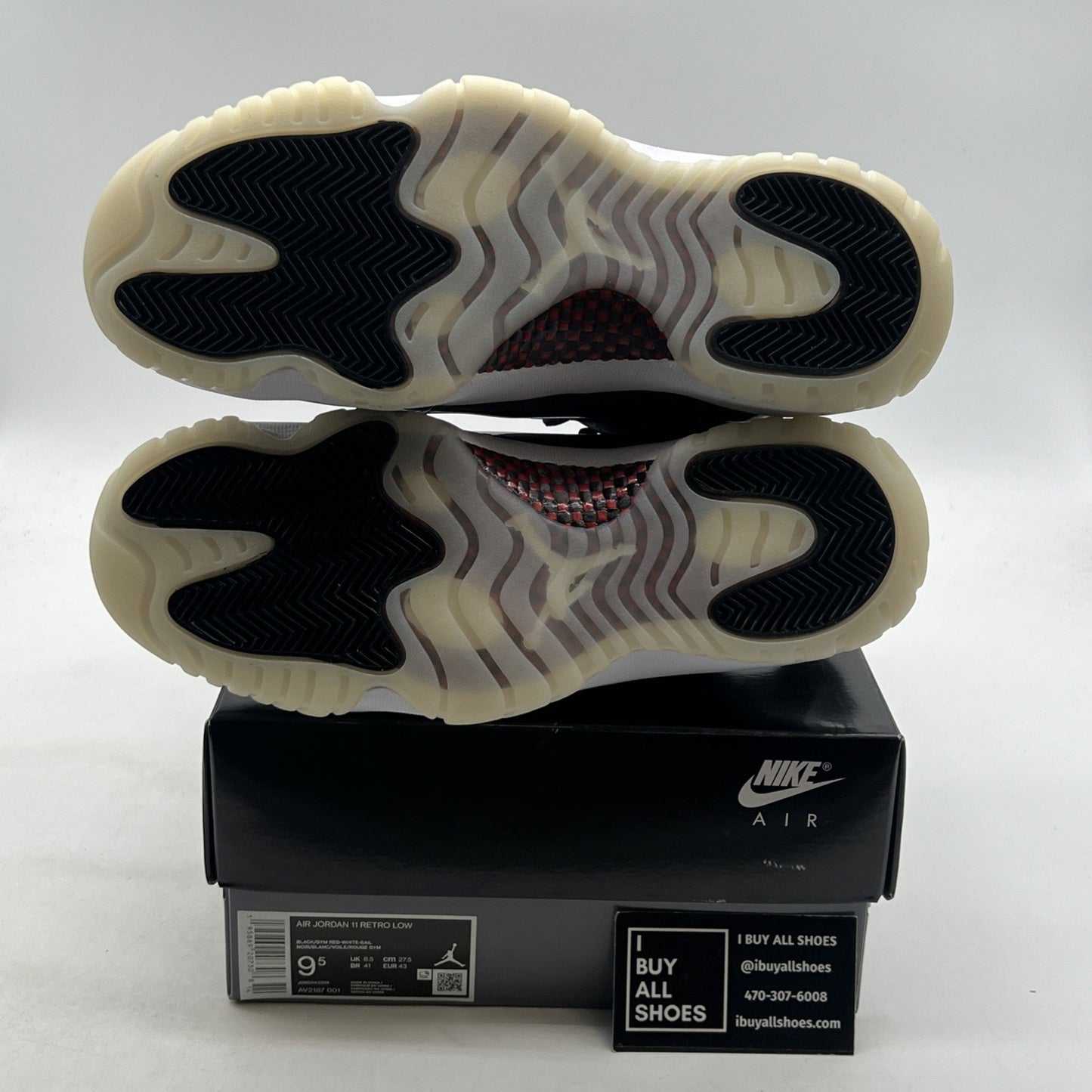 Size 9.5 - Air Jordan 11 Retro Low 72-10 Black Leather (AV2187-001)