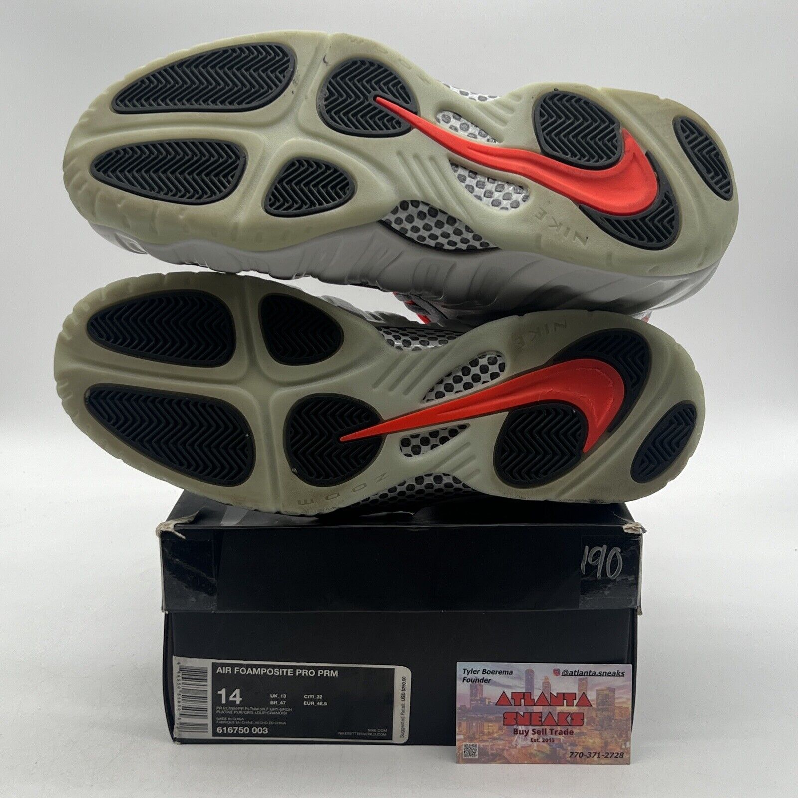 Size 14 - Nike Air Foamposite Pro Premium Pure Platinum (616750-003)