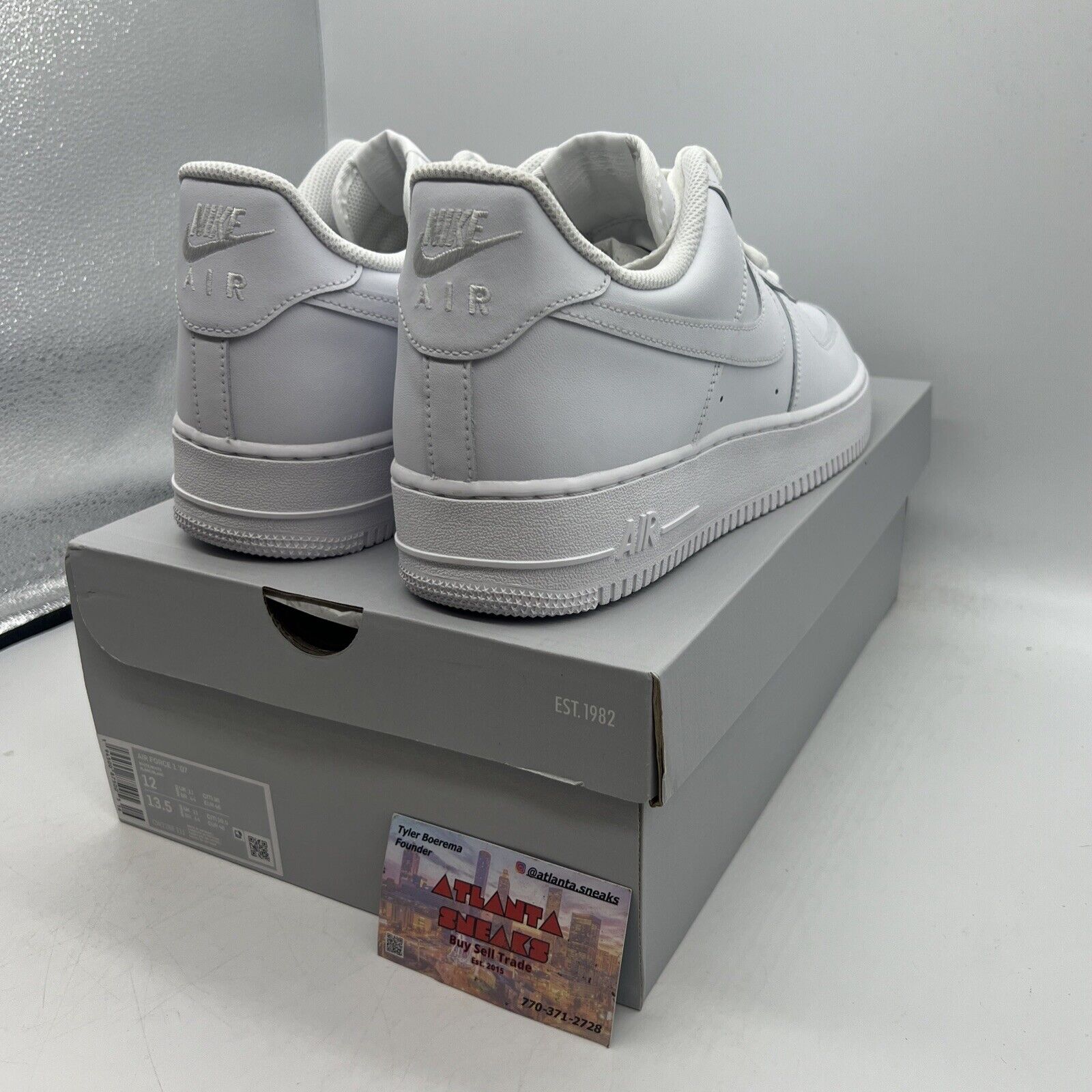 Size 12 - Nike Air Force 1 Low '07 White Brand New Og All