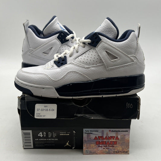 Size 4 (GS) - Jordan 4 Retro Low Legend Blue (408452-107)