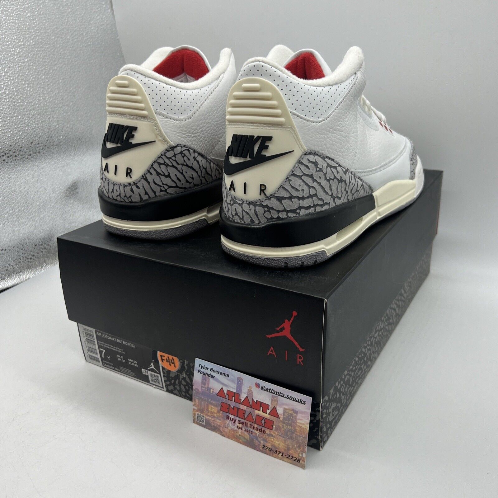 Size 7Y - Jordan 3 Retro Mid White Cement Reimagined Brand New Og All