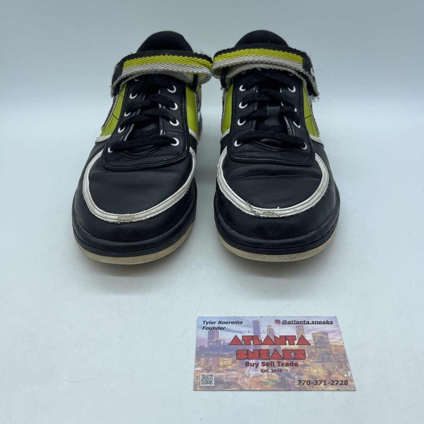 Size 7Y - Vandel low glow in the dark spider web Black Leather (314675-302)