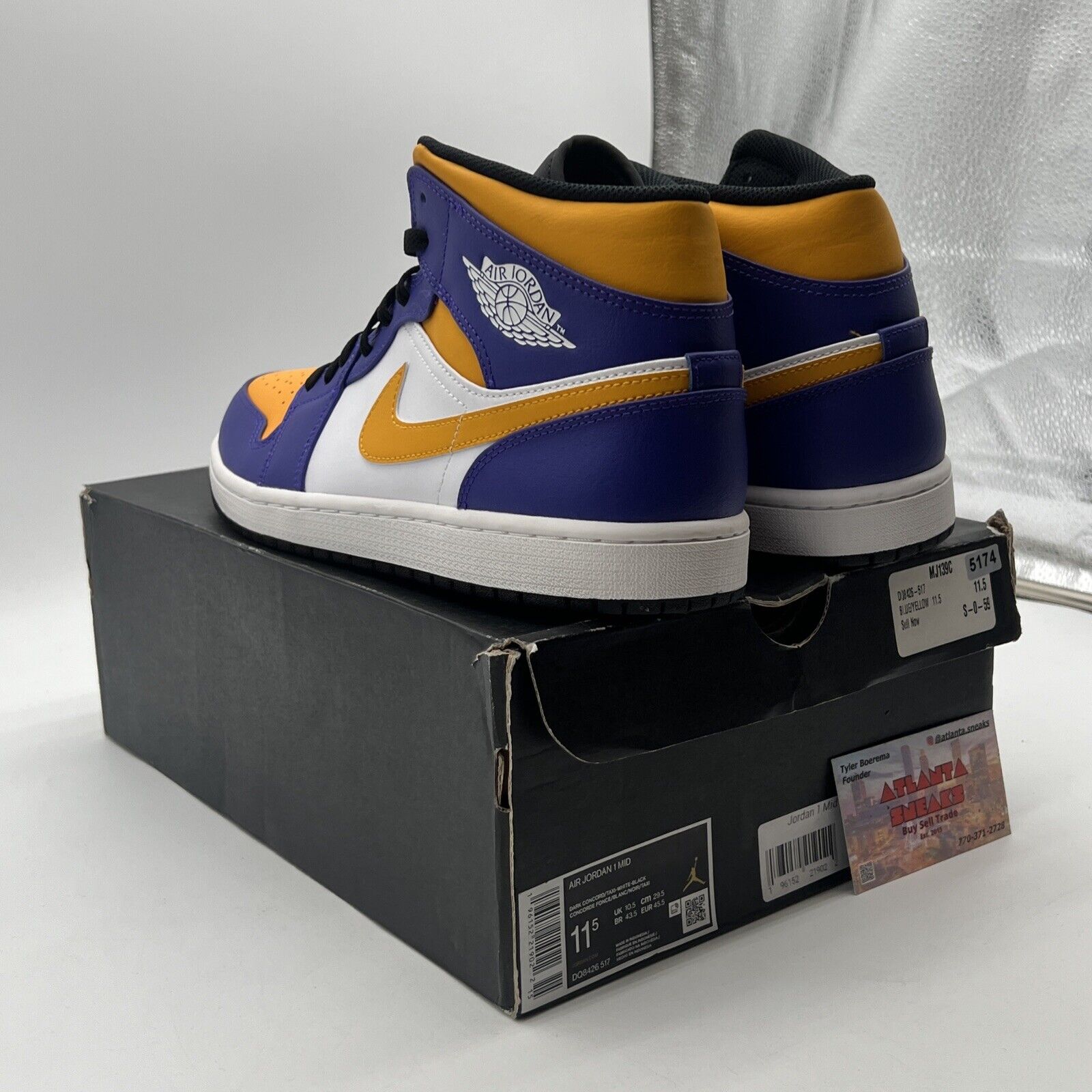 Size 11.5 - Air Jordan 1 Mid Lakers (DQ8426-517)