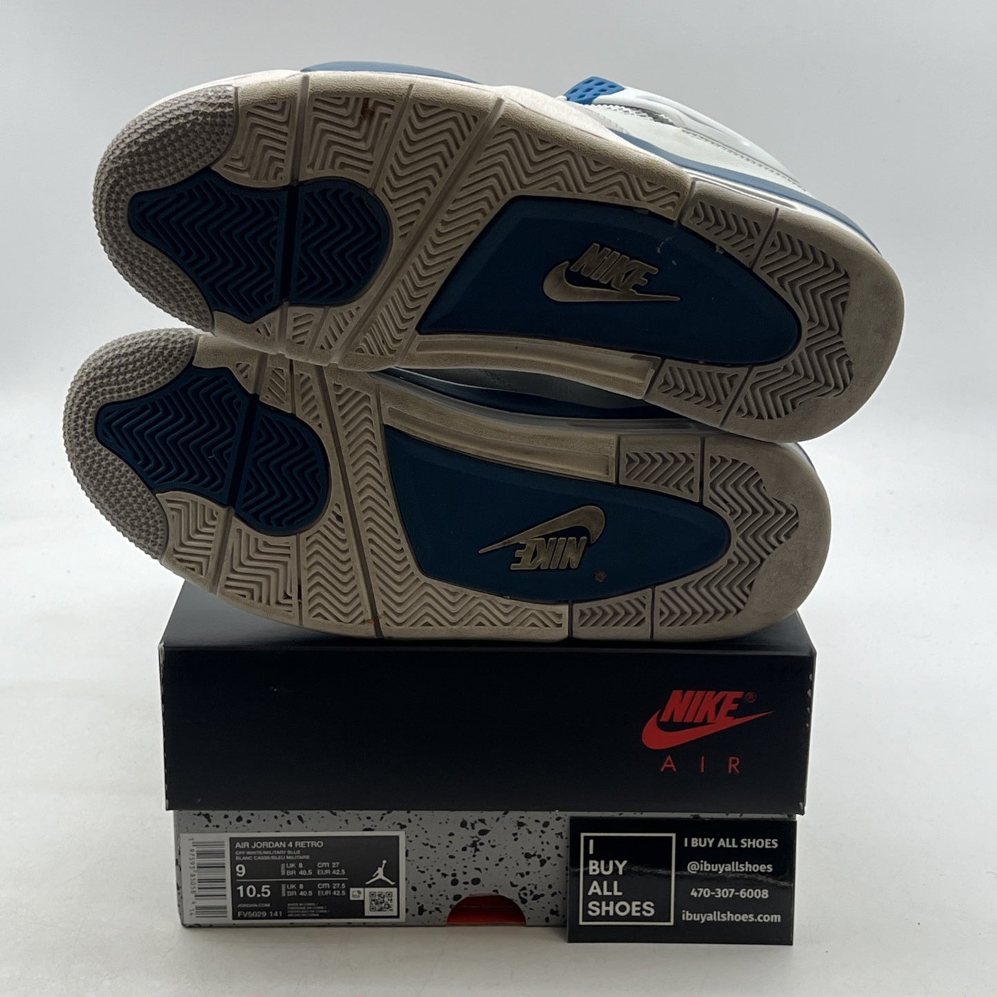 Size 9 - Air Jordan 4 Retro 2024 Military Blue (FV5029-141)