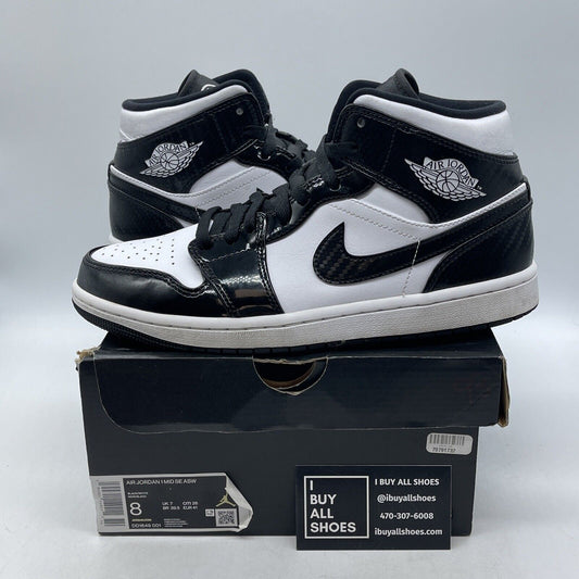 Size 8 - Air Jordan 1 SE Mid All Star White Black Leather (DD1649-001)