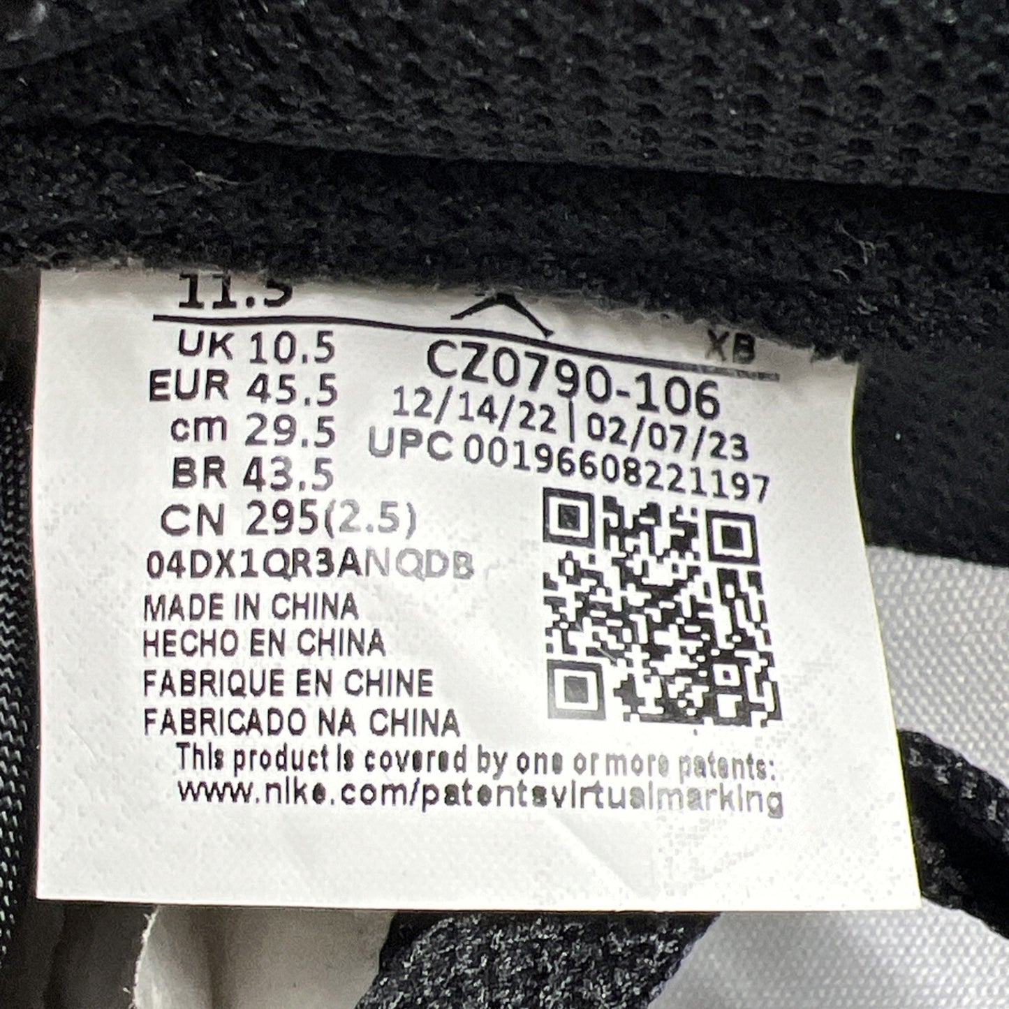Size 11.5 - Air Jordan 1 Retro OG Low Black Toe (CZ0790-106)