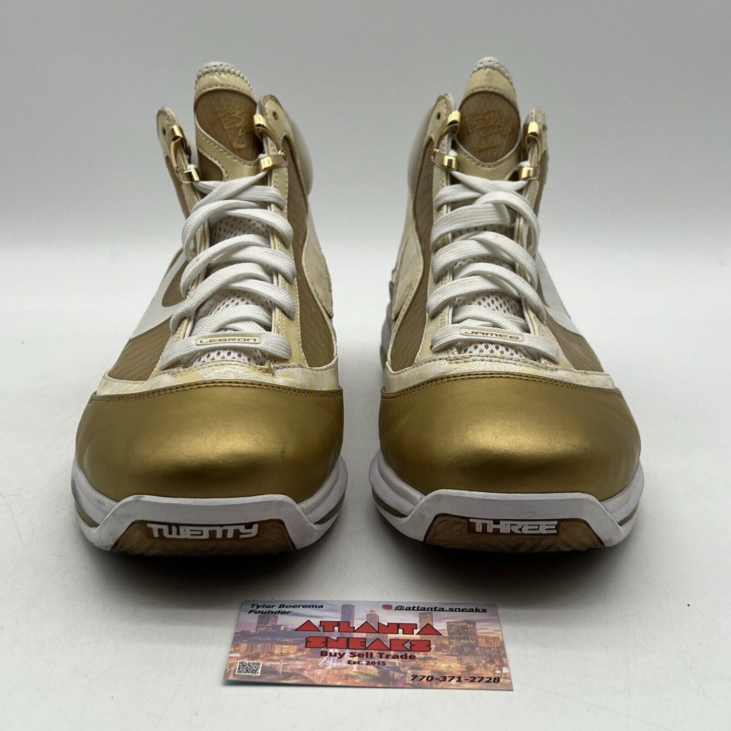 Size 12 - Nike Air Max LeBron 7 2009 China Moon White Gold (375664-113)