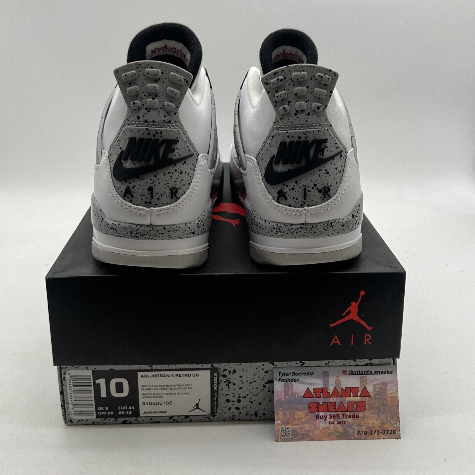 Size 10 - Air Jordan 4 Retro OG Mid White Cement (840606-192)