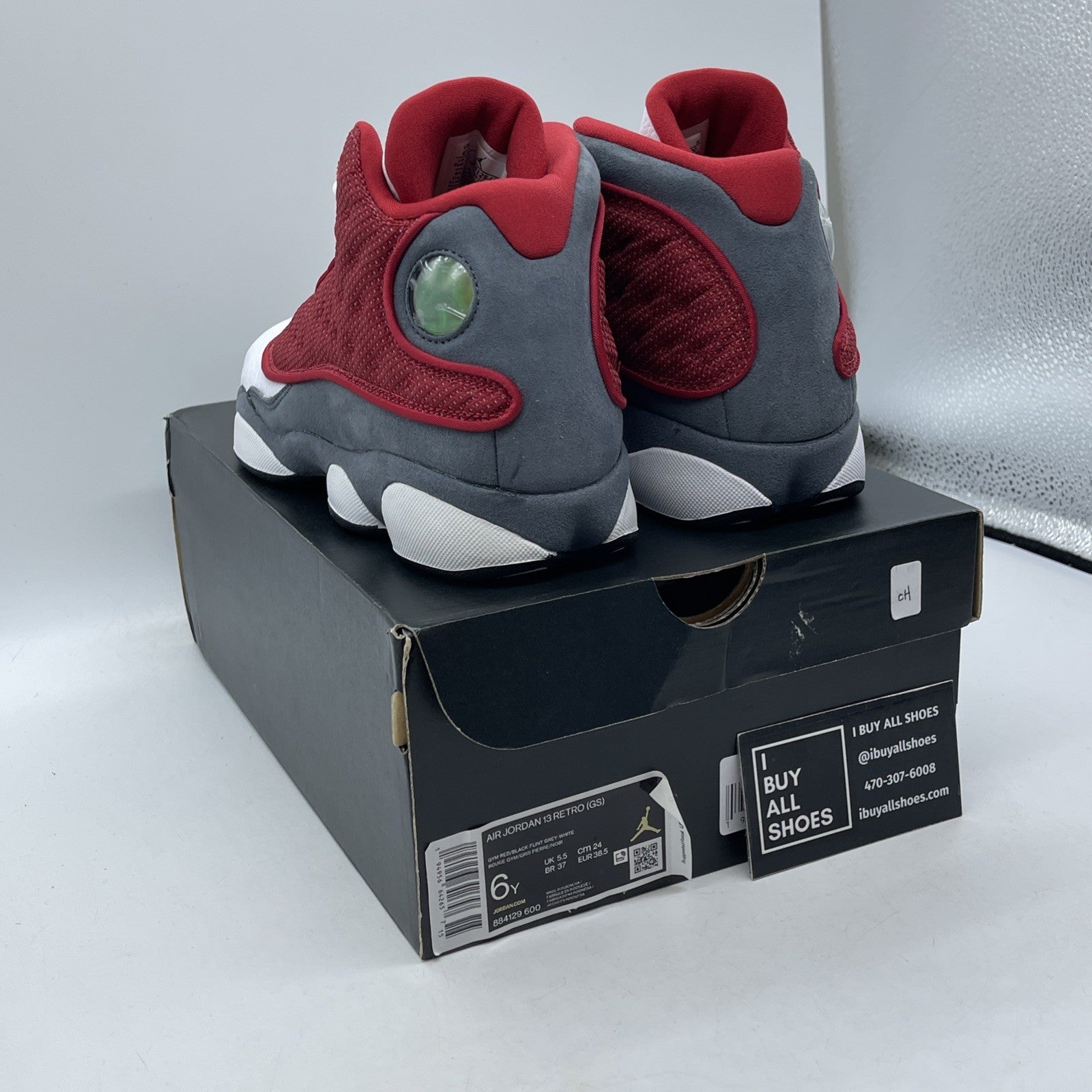 Size 6Y - Jordan 13 Gym Red Flint Grey White Suede Leather  (DJ5982600)