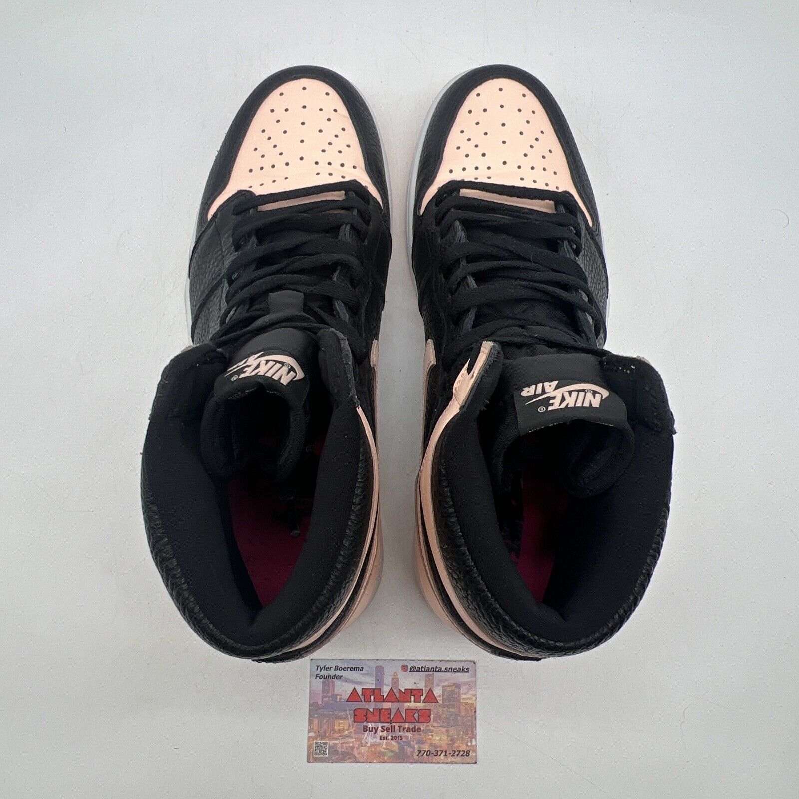 Size 12.5 - Air Jordan 1 Retro OG High Crimson Tint Black Leather (555088-081)