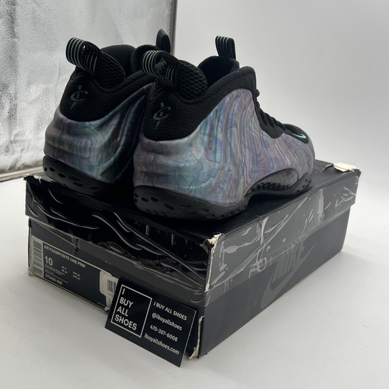 Size 10 - Nike Air Foamposite One Premium Abalone (575420-009)