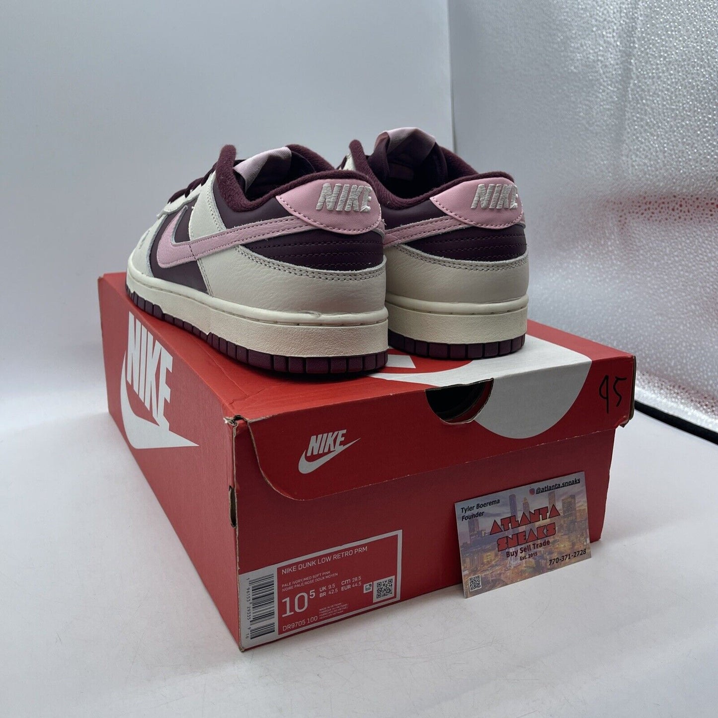 Size 10.5 - Nike Dunk Low Premium Valentine's Day Pink White (DR9705-100)