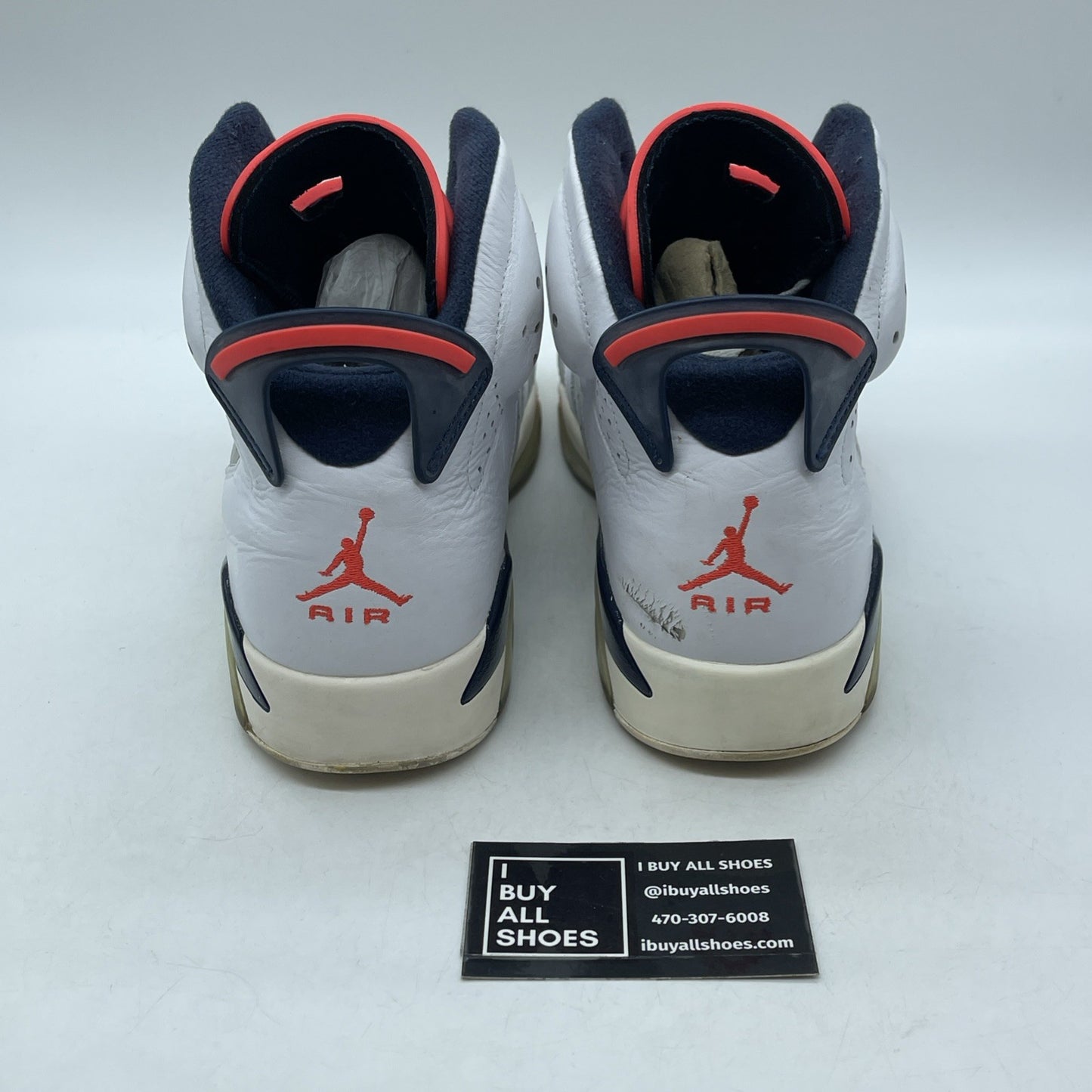 Size 10.5 - Air Jordan 6 Retro Tinker White Blue Grey Leather (384664-104)