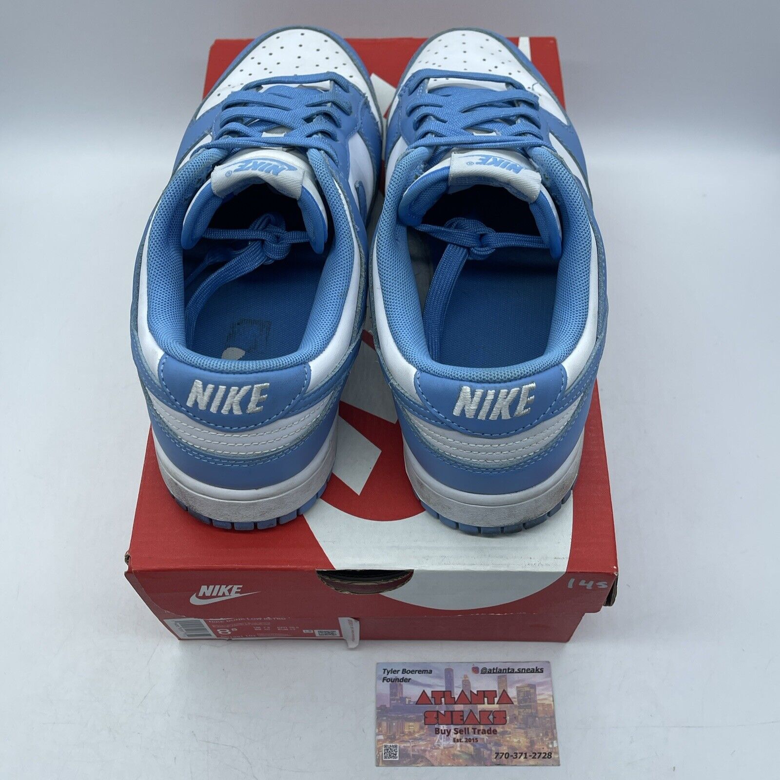 Size 8.5 - Nike Dunk Low University Blue White Leather (DD1391-102)