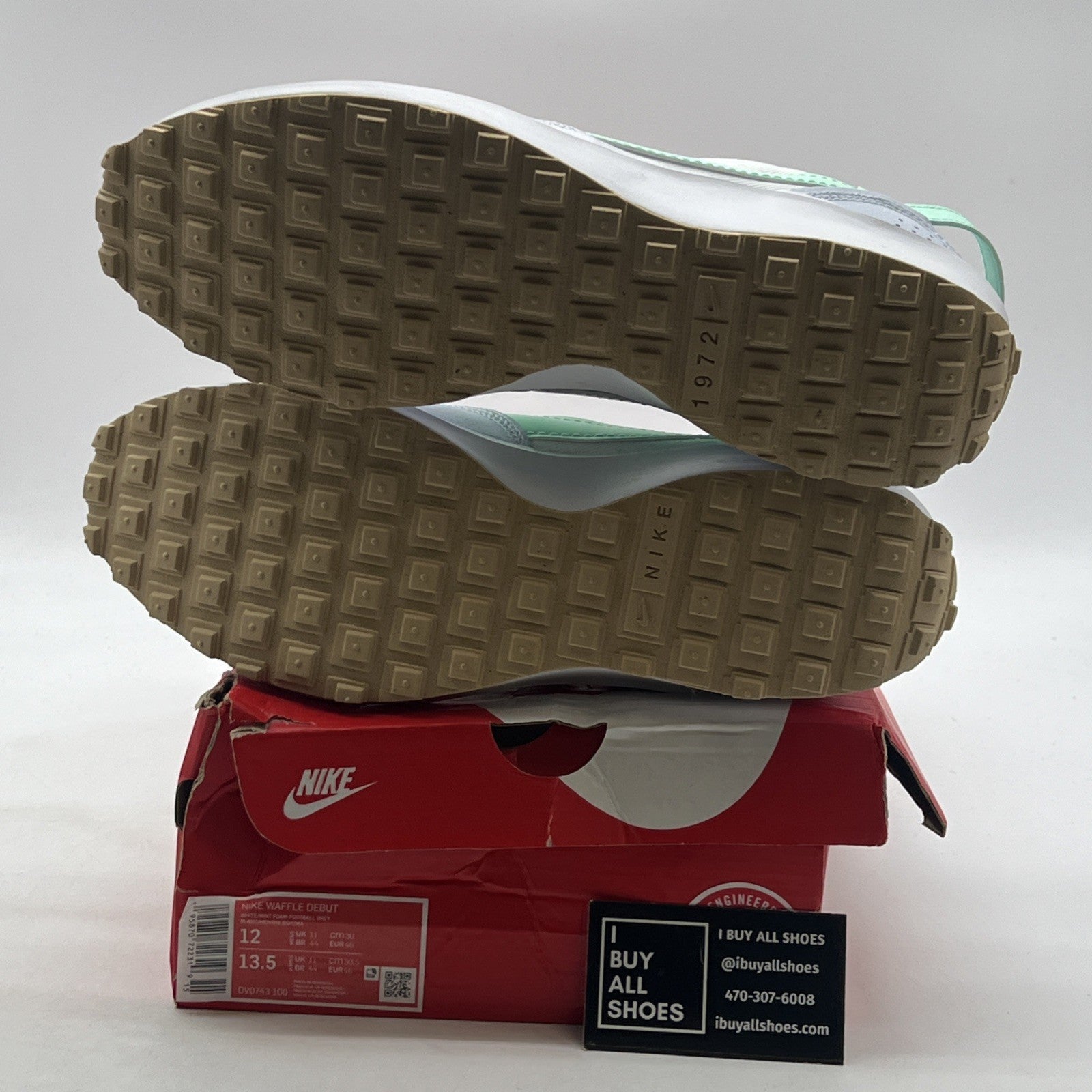 Size 12 - Nike Waffle Debut White Mint Foam Gum (DV0743-100)