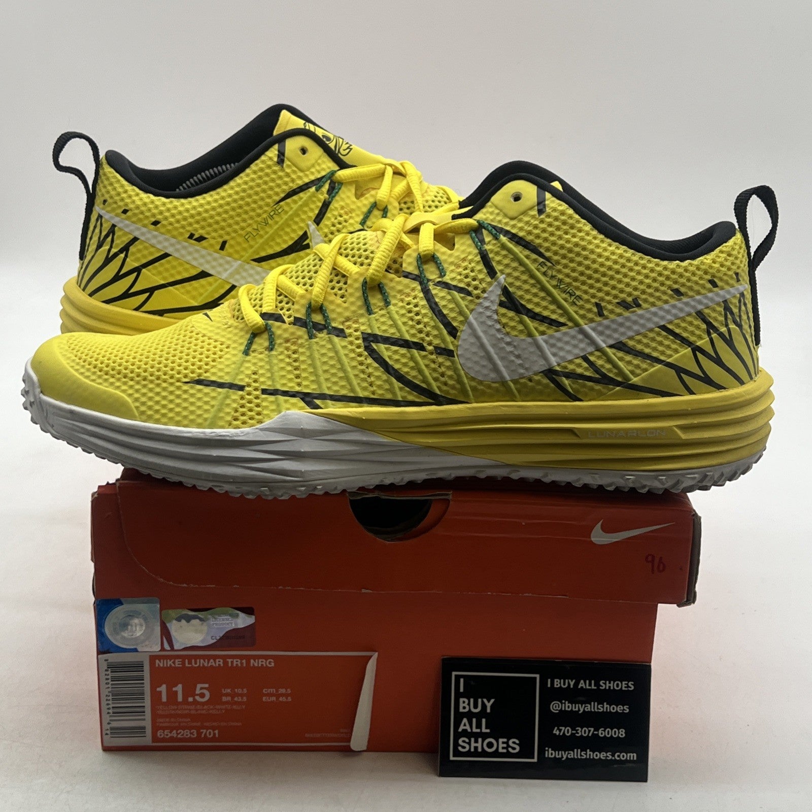 Size 11.5 - Nike Lunar TR1 LE Oregon (654283-701)