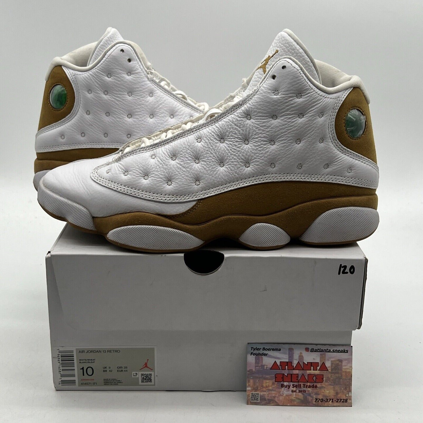 Size 10 - Air Jordan 13 Retro 2023 Wheat White Suede Leather (414571-171)