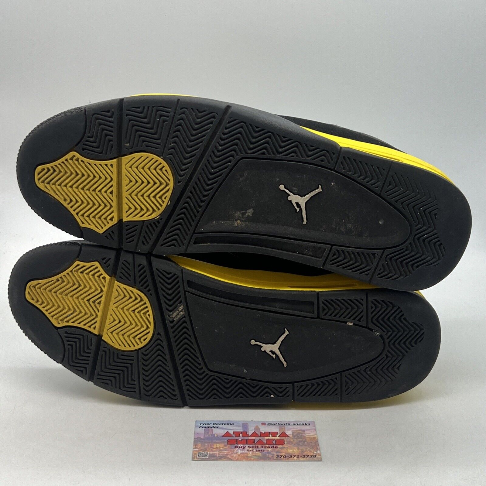 Size 14 - Jordan 4 Retro Low Thunder Yellow Black Suede (308497-008)