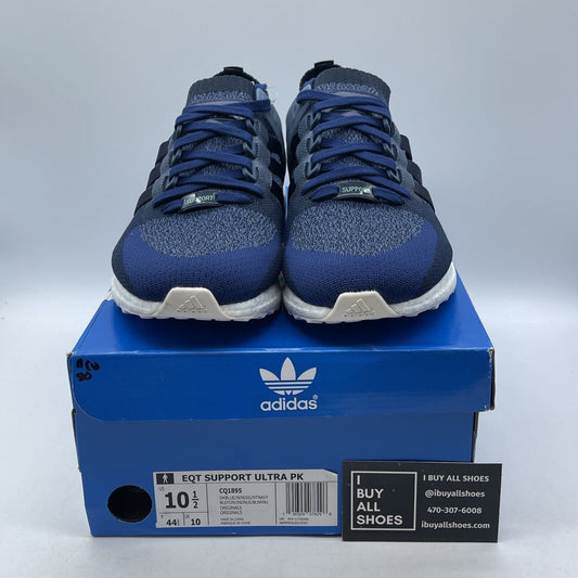 Size 10.5 - adidas Sneakersnstuff x EQT Support Ultra Primeknit Dark Blue Suede
