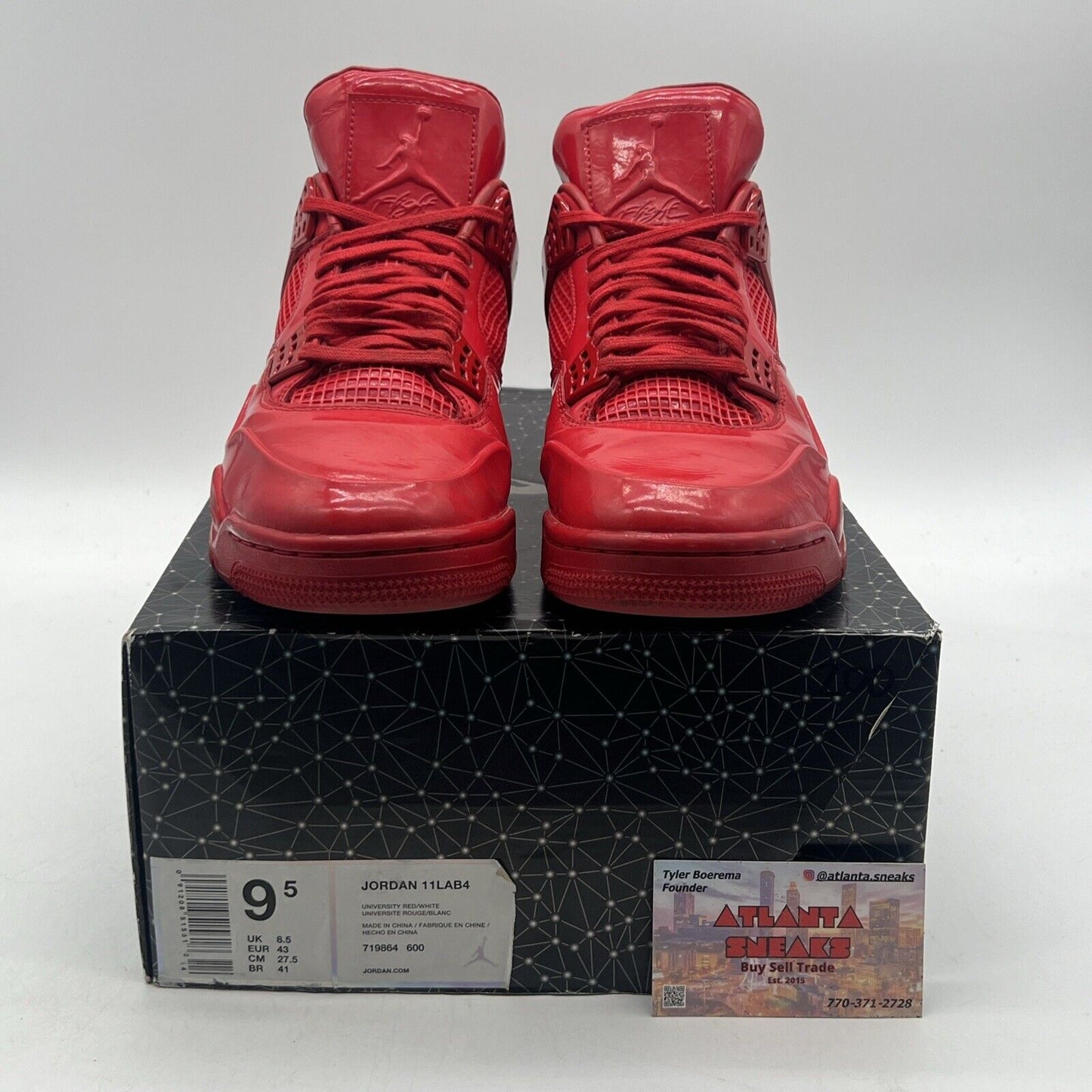 Size 9.5 - Air Jordan 4 Retro 11Lab4 - Red (719864-600)