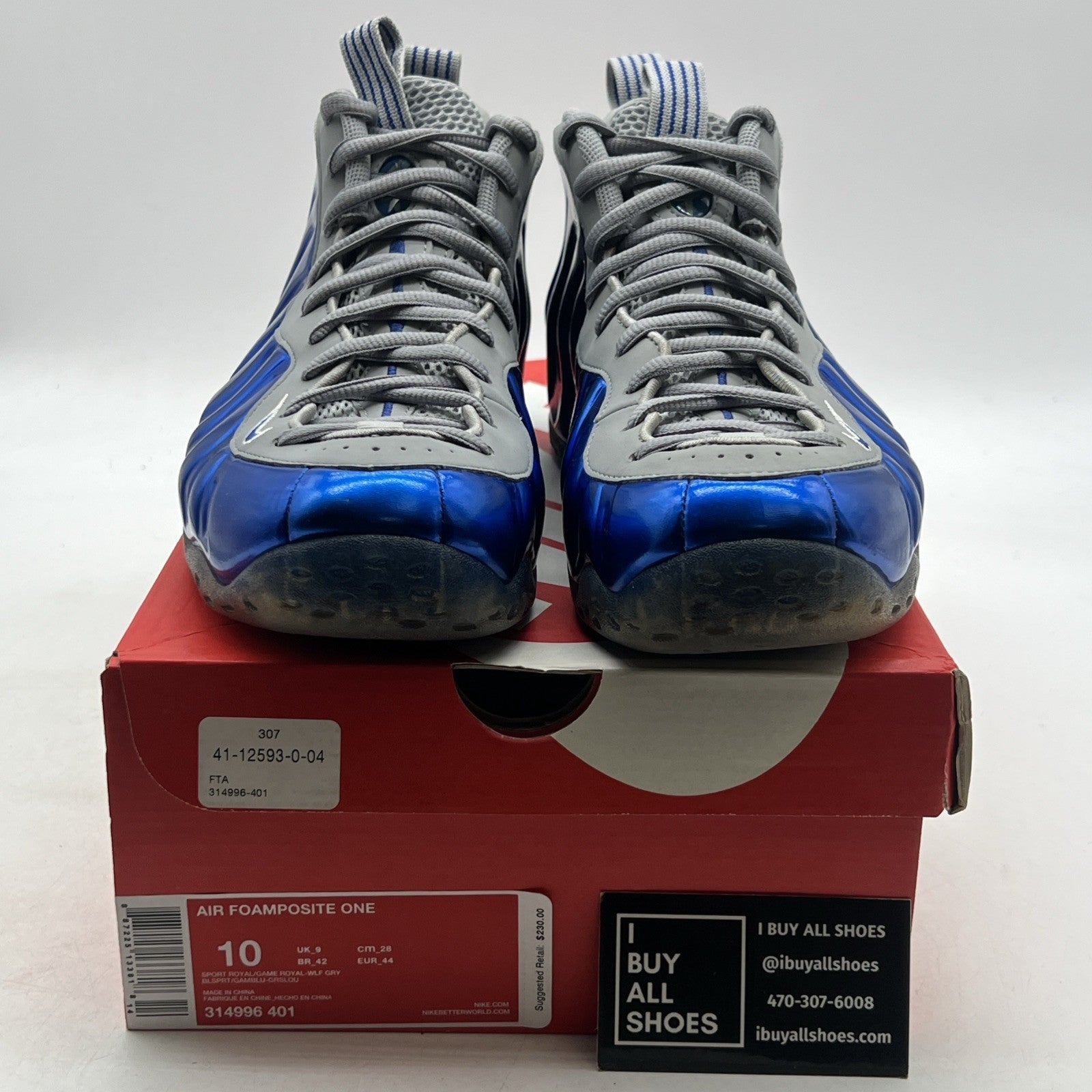 Size 10 - Nike Air Foamposite One Sport Royal (314996-401)