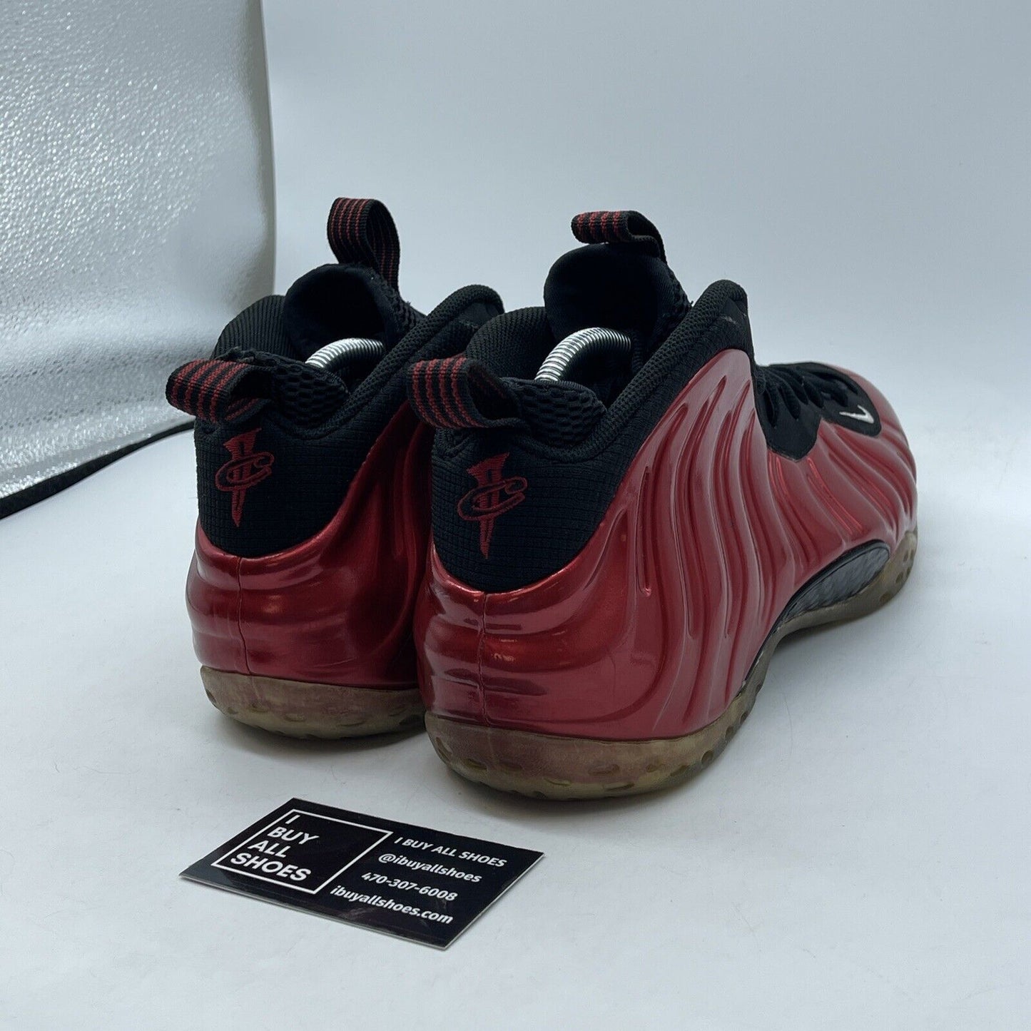 Size 10 - Nike Air Foamposite One 2012 Metallic Red Black Suede (314996-610)
