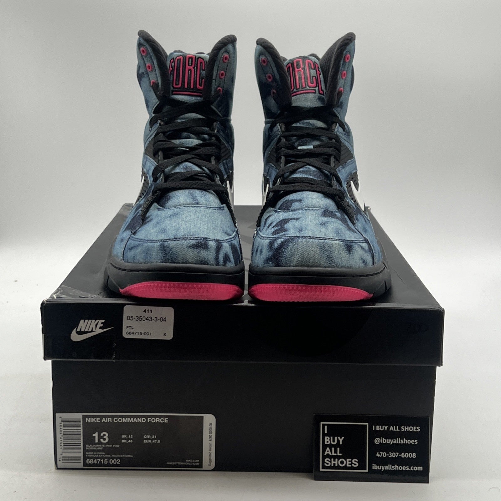 Size 13 - Nike Air Command Force Bleached Denim (684715-002)