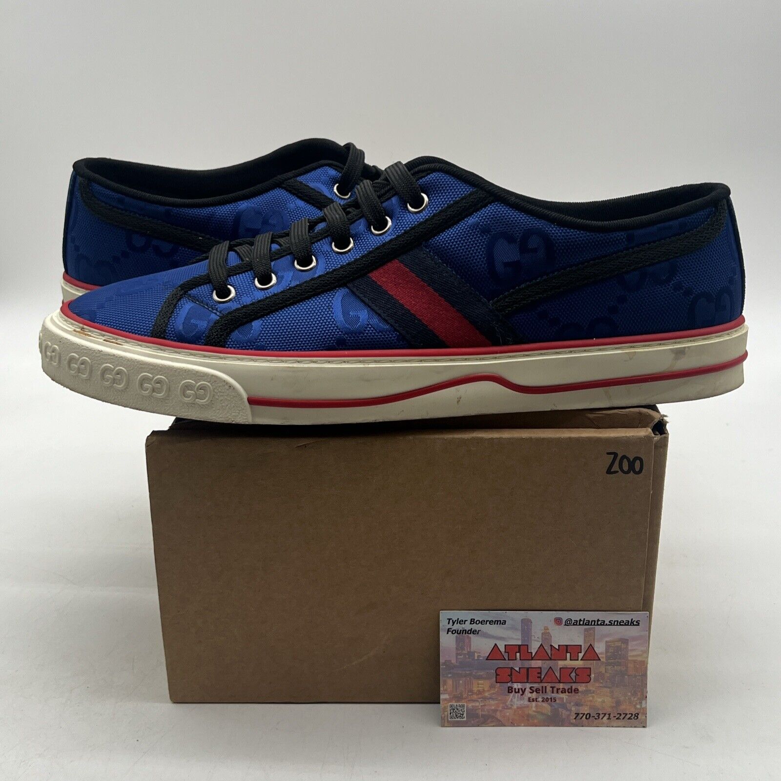 Size 9.5 - Gucci Tennis 1977 Off the Grid Low Blue