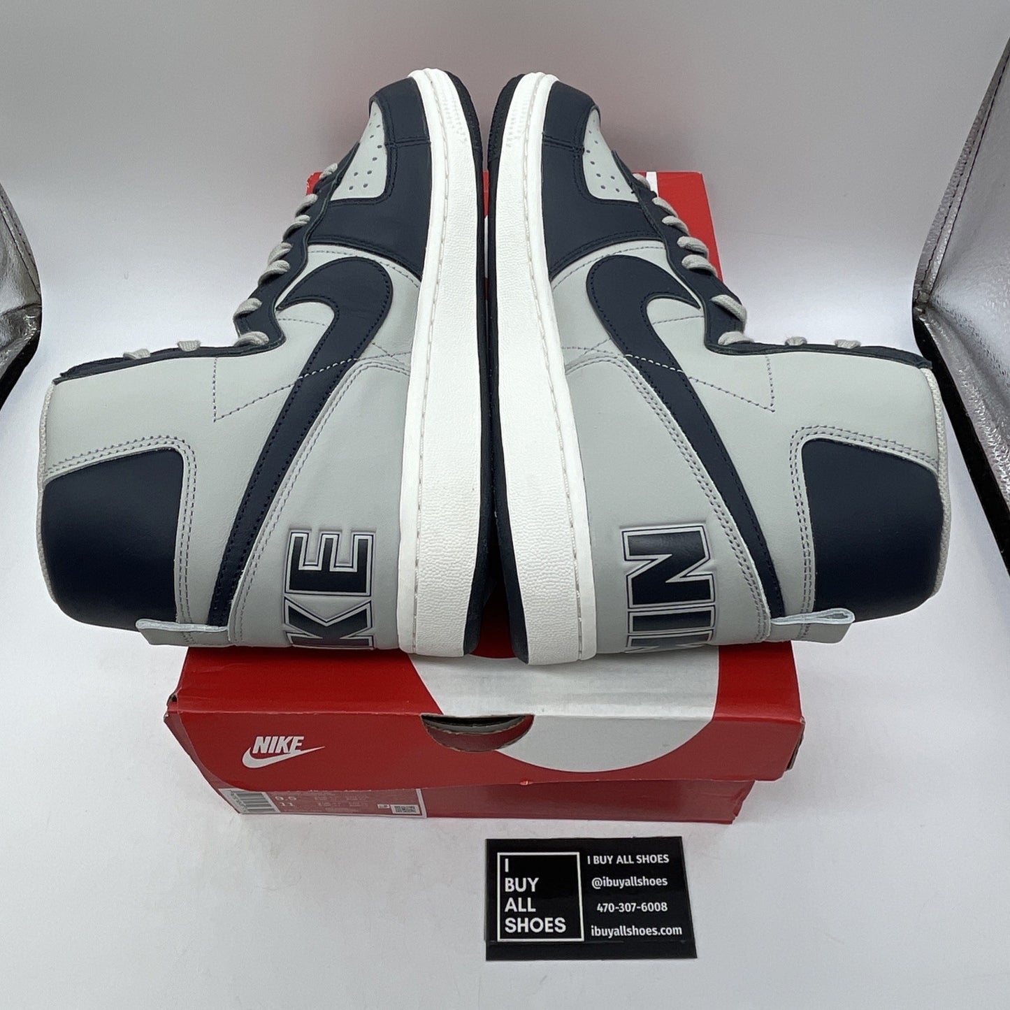 Size 9.5 - Nike Terminator High Georgetown Grey Blue Leather (FB1832-001)