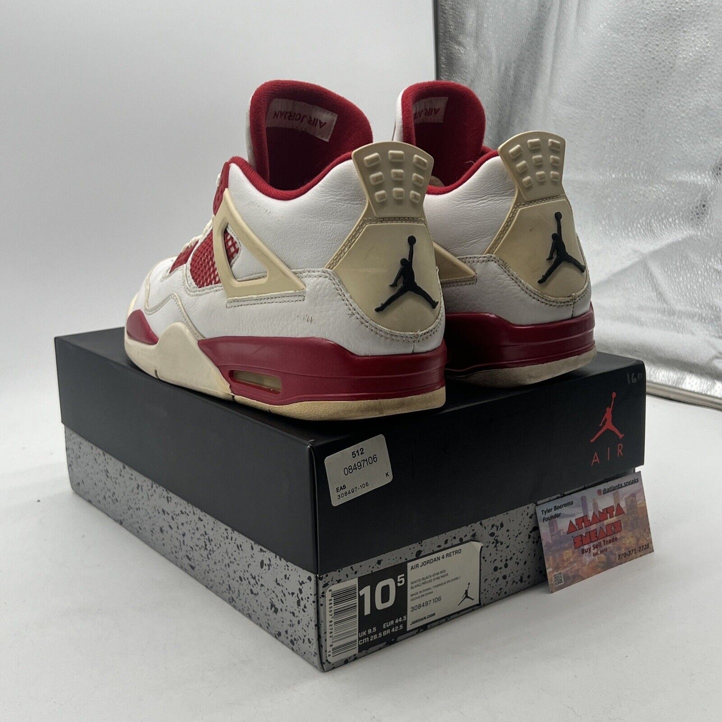 Size 10.5 - Air Jordan 4 Retro alternate 89 (308497-106)