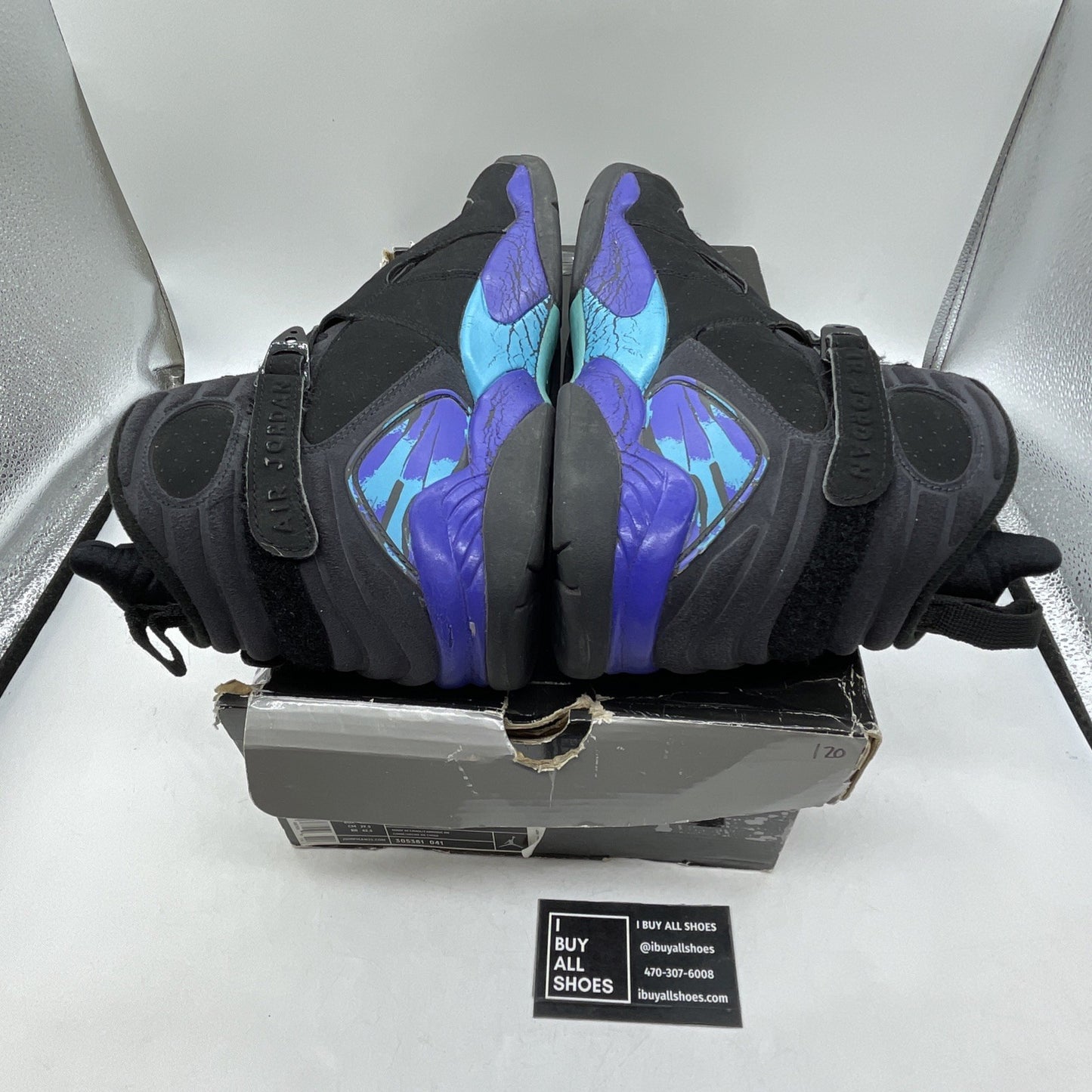 Size 11.5 - Air Jordan 8 Retro 2007 Aqua (305381-041)