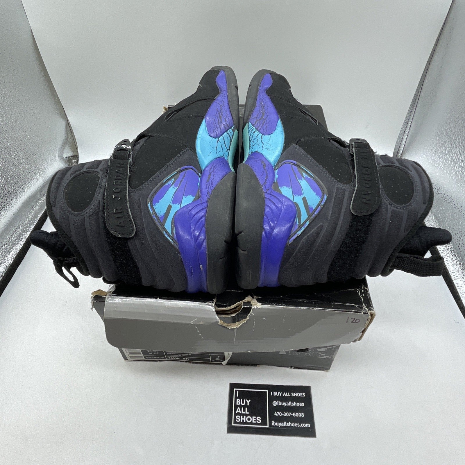 Size 11.5 - Air Jordan 8 Retro 2007 Aqua (305381-041)