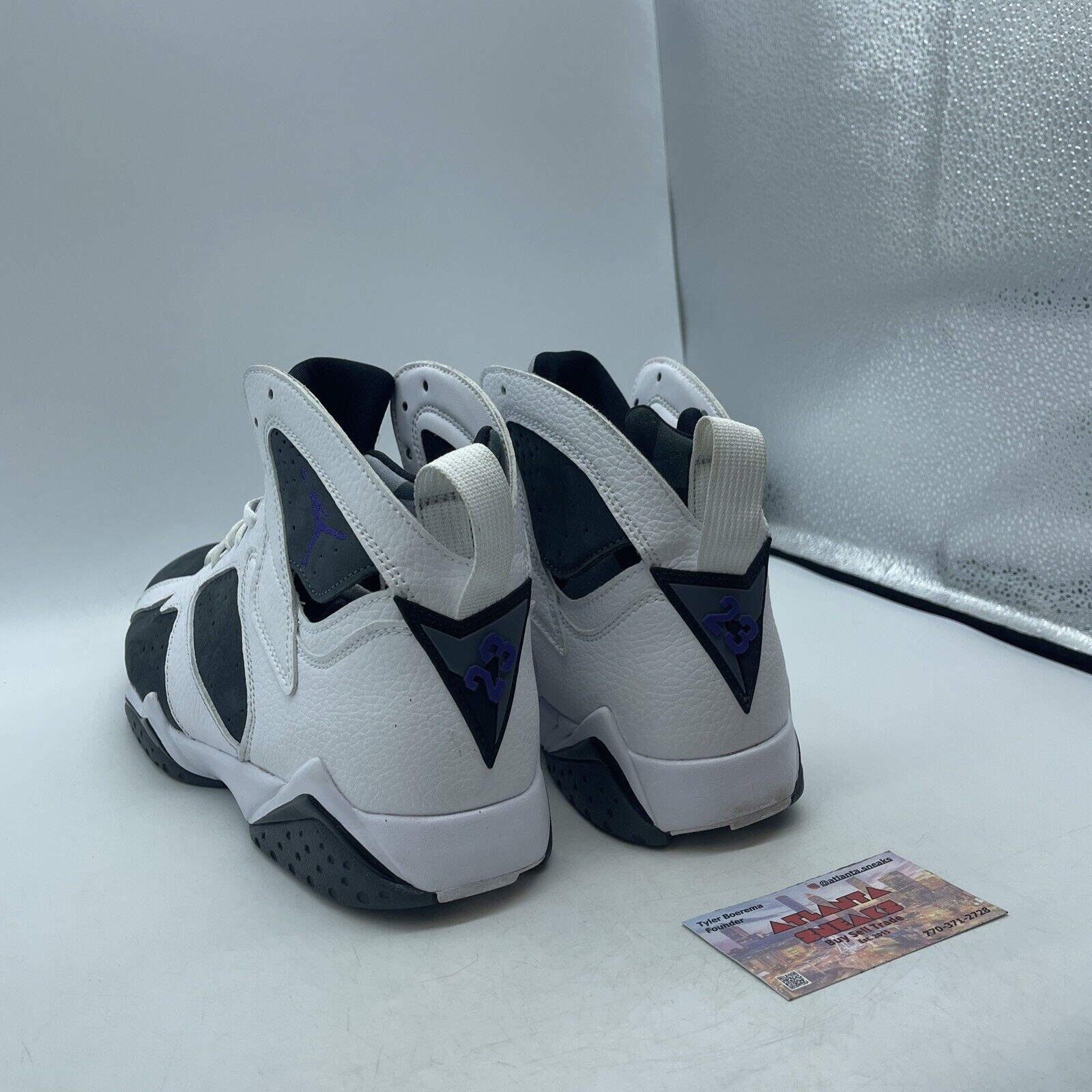 Size 10 - Air Jordan 7 Retro 2021 Flint Grey Purple White Black (CU9307-100)