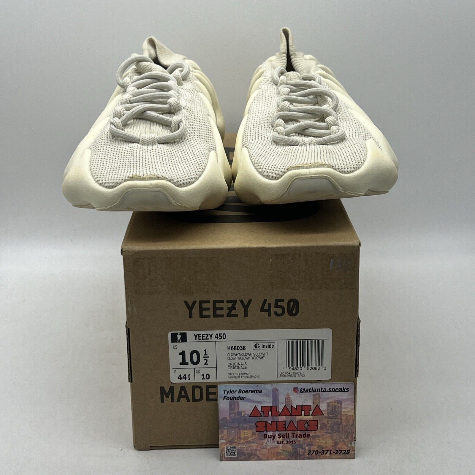 Size 10.5 - adidas Yeezy 450 Cloud White (H68038)