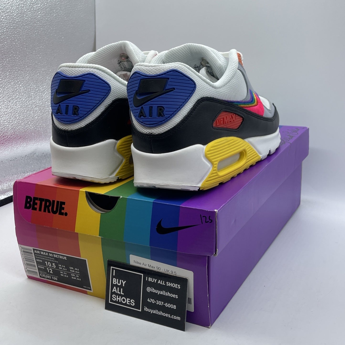 Size 10.5 - Nike Air Max 90 Be True White Black Suede Leather (CJ5482-100)