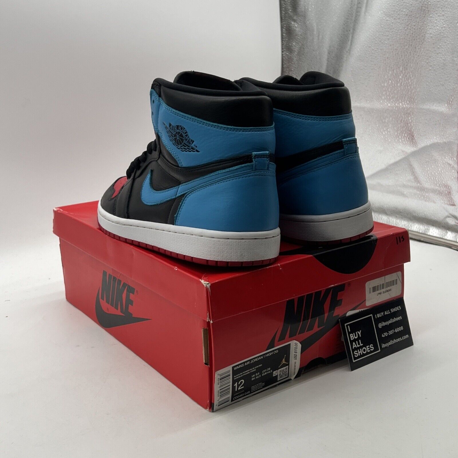 Size 12 - Air Jordan 1 High OG UNC To Chicago 2020 (CD0461-046)
